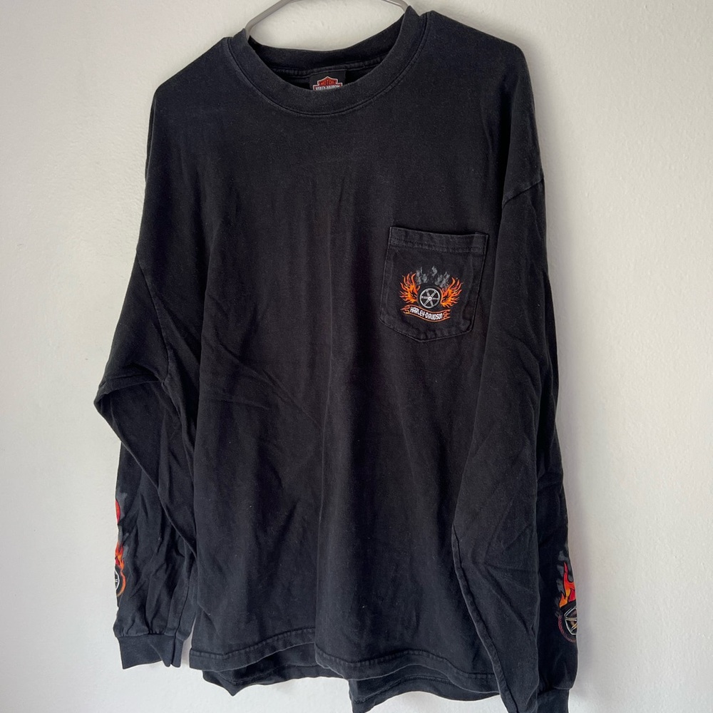 Vintage LS Black Harley Davidson San Francisco Mens Size XL